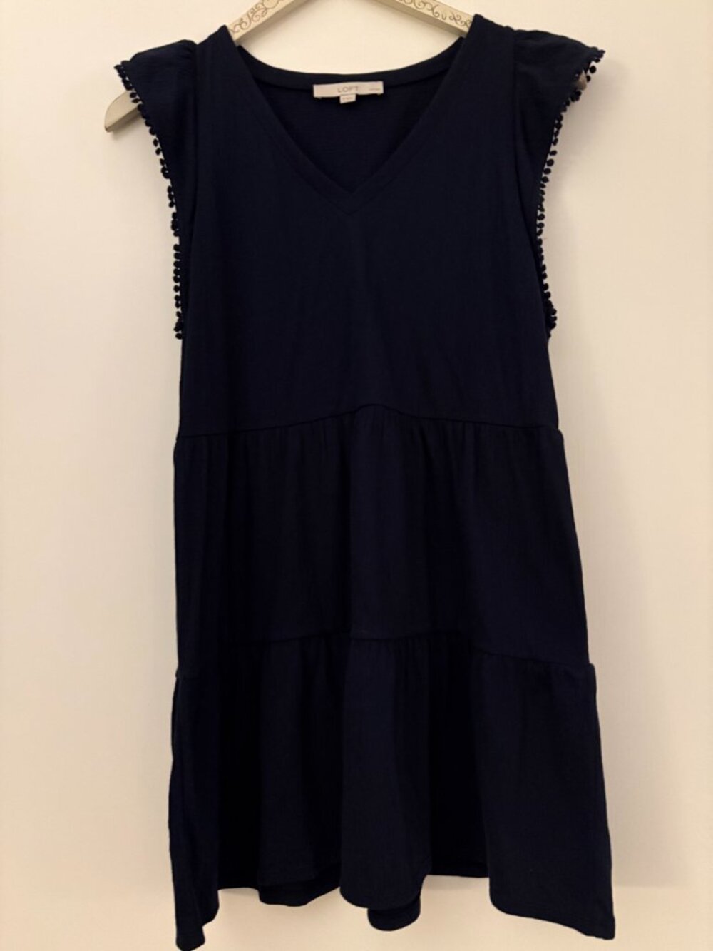 LOFT Navy Casual Dress, Size Small Petite